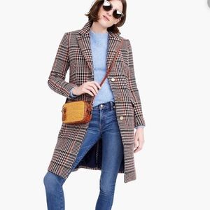 J Crew Plaid Peacoat